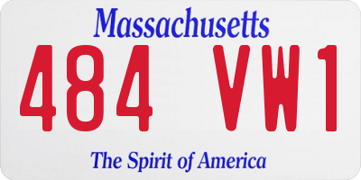 MA license plate 484VW1