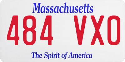 MA license plate 484VX0