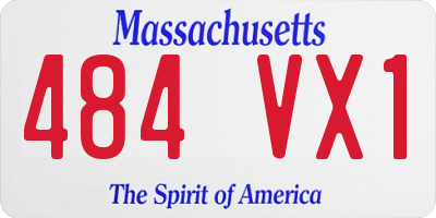 MA license plate 484VX1