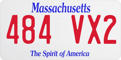 MA license plate 484VX2