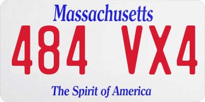 MA license plate 484VX4
