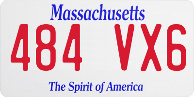 MA license plate 484VX6