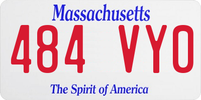 MA license plate 484VY0