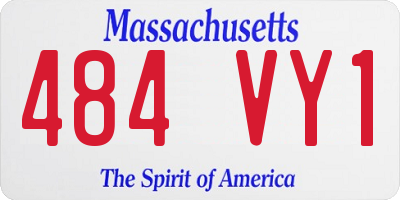 MA license plate 484VY1