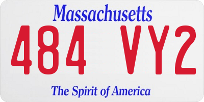 MA license plate 484VY2
