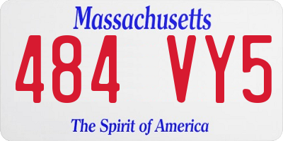 MA license plate 484VY5