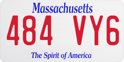 MA license plate 484VY6