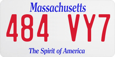MA license plate 484VY7