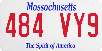 MA license plate 484VY9