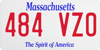MA license plate 484VZ0