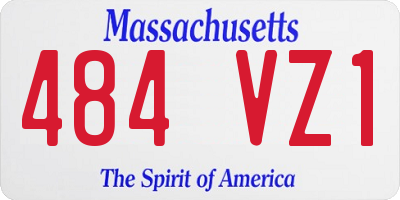 MA license plate 484VZ1