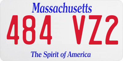 MA license plate 484VZ2