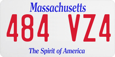 MA license plate 484VZ4