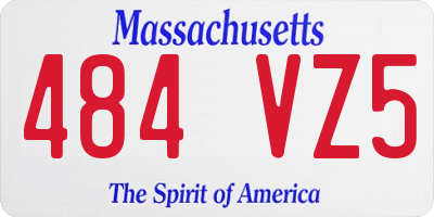 MA license plate 484VZ5