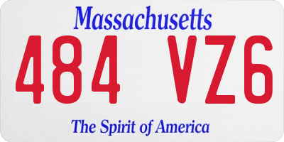 MA license plate 484VZ6