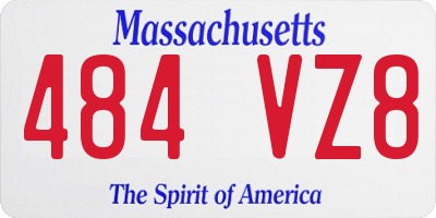 MA license plate 484VZ8
