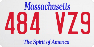 MA license plate 484VZ9