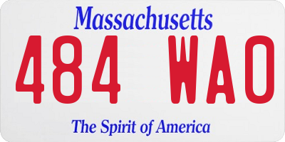MA license plate 484WA0