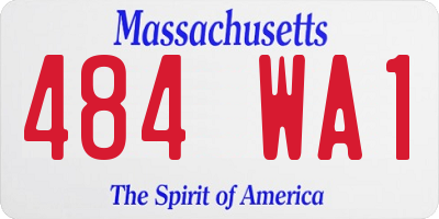 MA license plate 484WA1