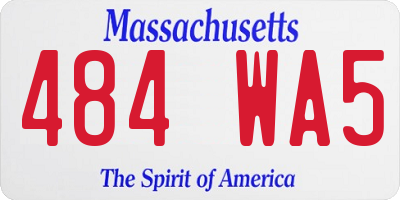 MA license plate 484WA5