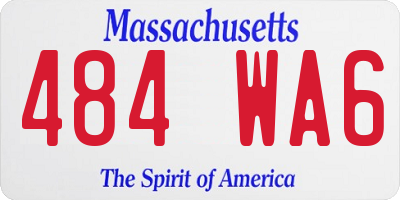 MA license plate 484WA6