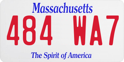 MA license plate 484WA7