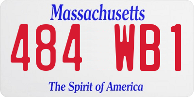MA license plate 484WB1