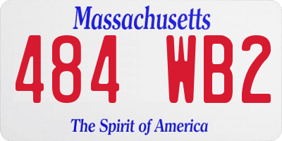 MA license plate 484WB2