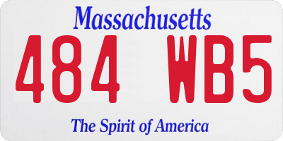 MA license plate 484WB5
