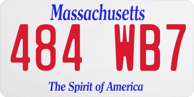 MA license plate 484WB7