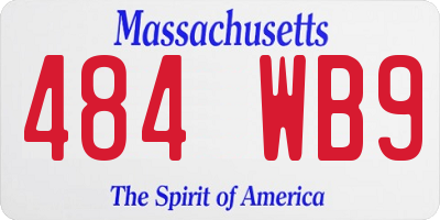 MA license plate 484WB9