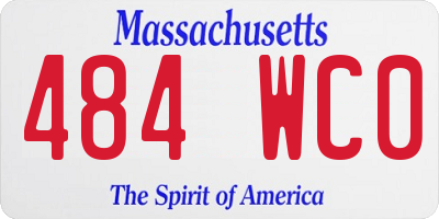 MA license plate 484WC0