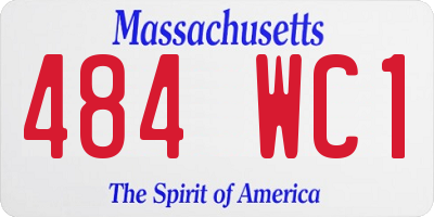 MA license plate 484WC1