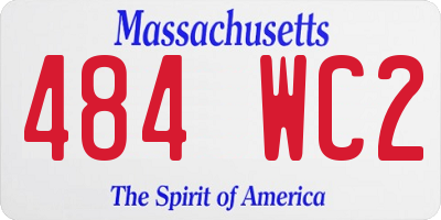 MA license plate 484WC2