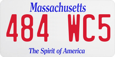 MA license plate 484WC5