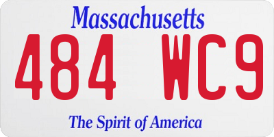 MA license plate 484WC9