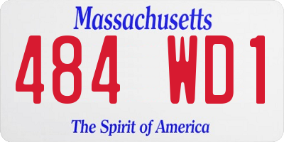 MA license plate 484WD1