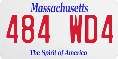 MA license plate 484WD4