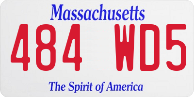 MA license plate 484WD5