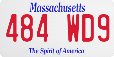 MA license plate 484WD9