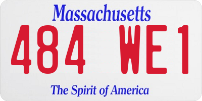 MA license plate 484WE1