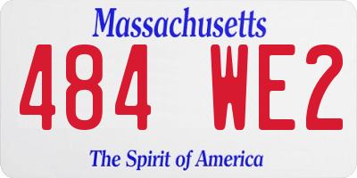 MA license plate 484WE2