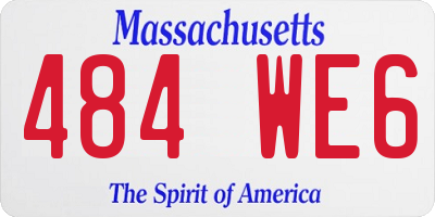 MA license plate 484WE6