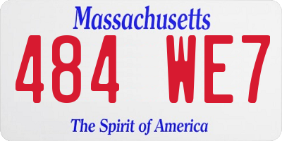 MA license plate 484WE7
