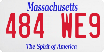 MA license plate 484WE9