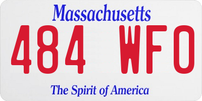 MA license plate 484WF0