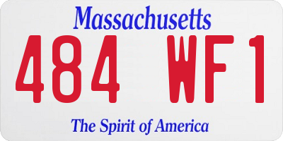MA license plate 484WF1