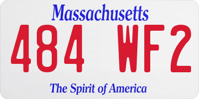 MA license plate 484WF2