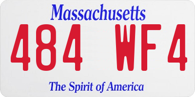 MA license plate 484WF4