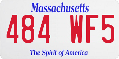 MA license plate 484WF5